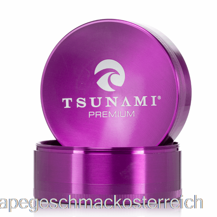 Tsunami 3,9 Zoll 4-teiliger Versunkener Top-Grinder Lila (100 Mm) Vape-Geschmack
